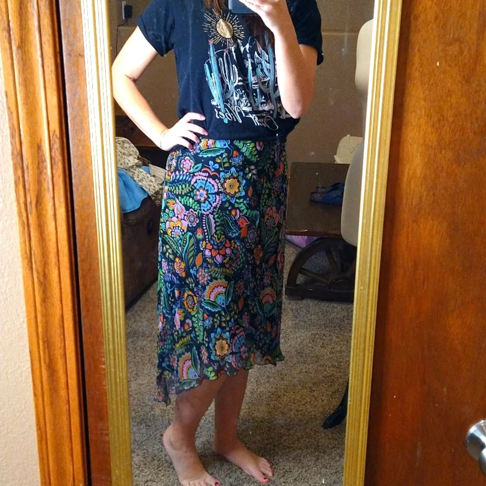 Spenser Jeremy Silk Floral Skirt - Picture 3 of 5